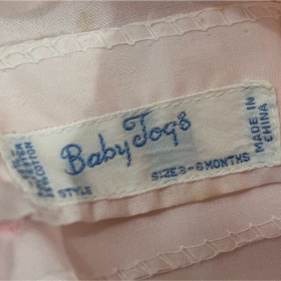 Vintage 1990s Baby Girls Pink Ruffle Tiered Dress 3-6M - Picture 3 of 6